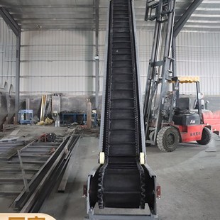 重型提升机裙边挡板输送机矿石砂石流水线上料爬坡机