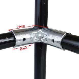 20/25/32mm圆管接头钢管连接件两通三通水管卡扣六分管铁管免焊接