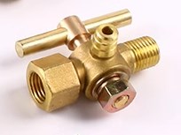 铜三通考克旋塞阀门压力表阀门锅炉考克带排气孔内14*1.5外20*1.5