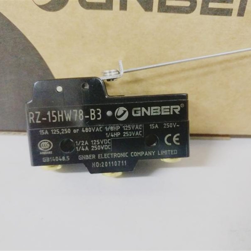 冈本GNBER 行程微动开关 RZ-15HJW78-B3 长钢丝杠杆型
