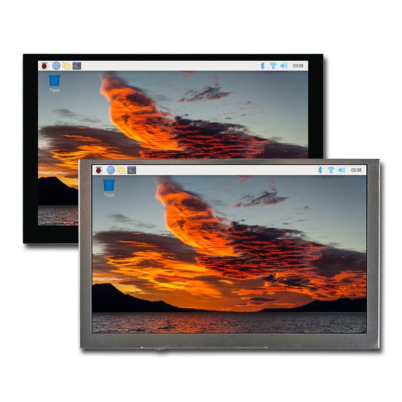 树莓派4.3寸5寸7寸IPS触摸显示屏MIPI DSI接口3B+/4B免驱香橙派3B