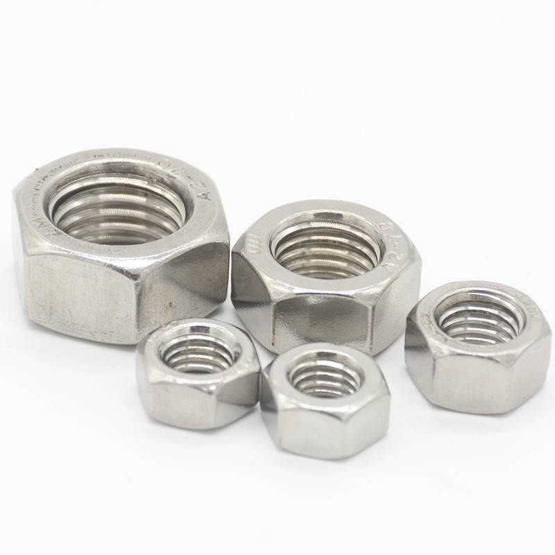 316L不锈钢六角i螺母/螺丝帽/螺帽M4/M5/M6/M8/M10/M12/M14/M16