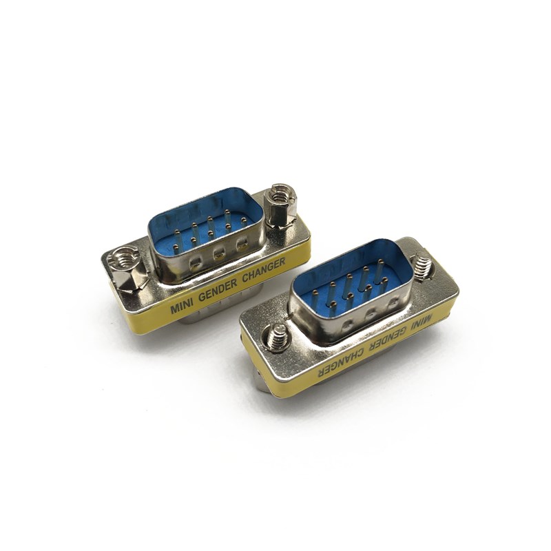 DB9/15/25/37公转头母对母9针串口公头转母头VGA转换头直通转接头