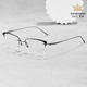 万金宝无框近视眼镜眉毛架无框轻奢高端定制眼镜男款 WR2032M