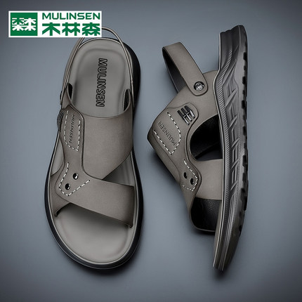 木林森凉鞋男2026夏季新款软底透气沙滩鞋男士户外休闲防滑凉拖鞋