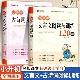 小学升初中文言文阅读与训练120篇人教版 小学生必背文言文阅读与训练必考新编经典小古文六年级课外文言文完全解读100篇专项训练