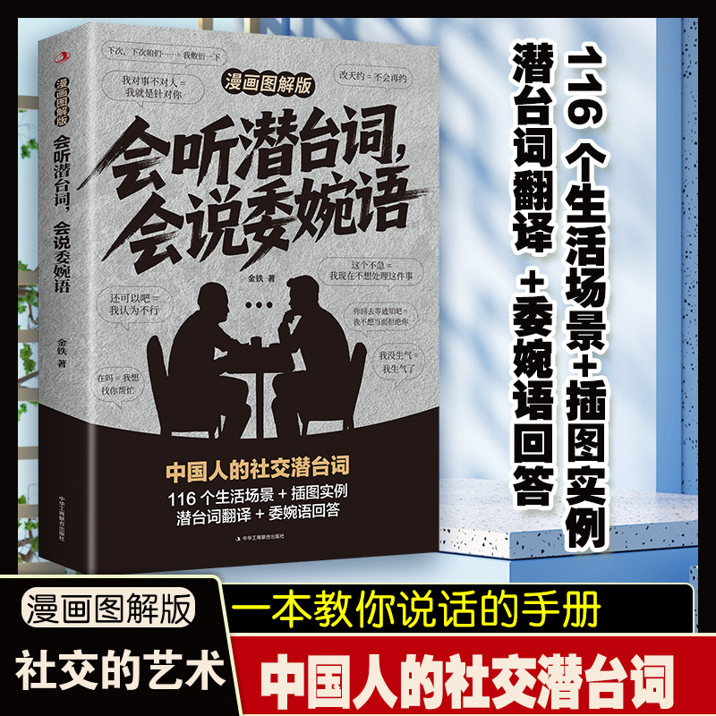 【抖音同款】漫画版会听潜台词会说委婉话语 把话说到点子上正版漫画图解版拆解日常对话可视化沟通心法看透人心书高手接话社交书
