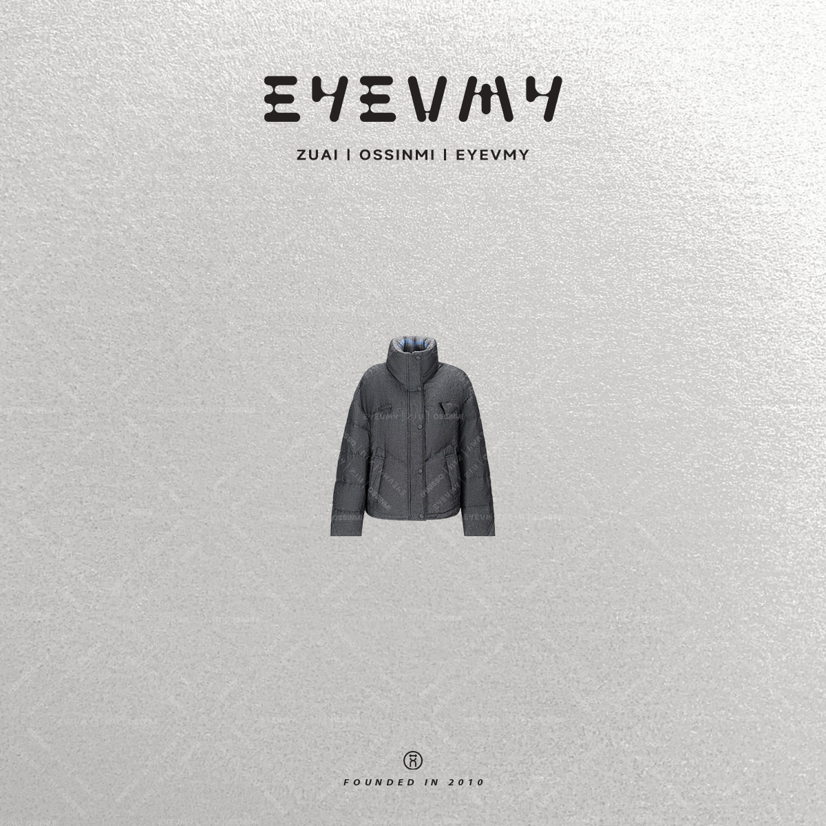 【亚麻莱赛尔羽绒服】90白鸭立领针织拼接外套WT54OWK009