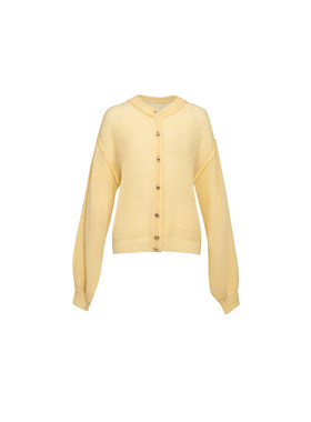 羊毛马海毛混纺毛织开衫温柔圆领外套W23CF1009