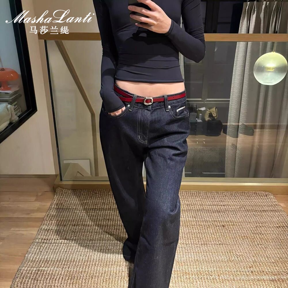 马莎兰缇小众金属扣皮带配牛仔裤百搭细腰带装饰ins风女腰带韩版图片
