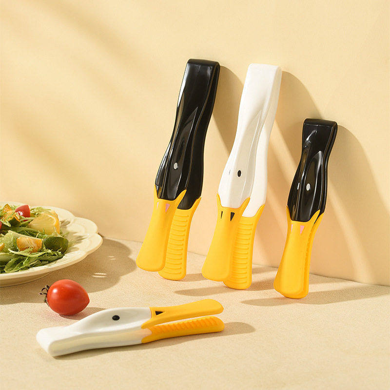 厂家创意硅胶食物夹可爱鸭子食品夹户外厨房防烫烘焙面包烤肉夹子,餐饮具,冰夹,淘宝优惠券,粉丝福利购,淘宝优惠卷