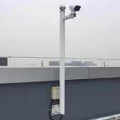 室外小区厂房监控支架加长Ll型万向围墙摄像机枪机侧装 立柱杆子