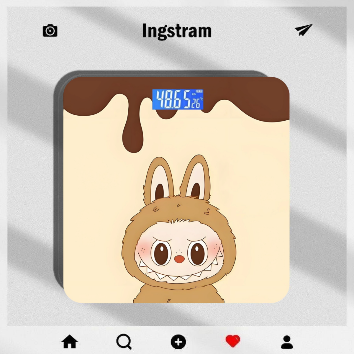 網紅拉布布電子稱家用精準體重秤