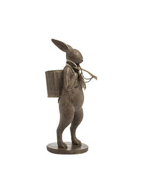 美式仿古树脂小兔背篓庭院创意摆件花架收纳客厅玄关桌面家用装饰