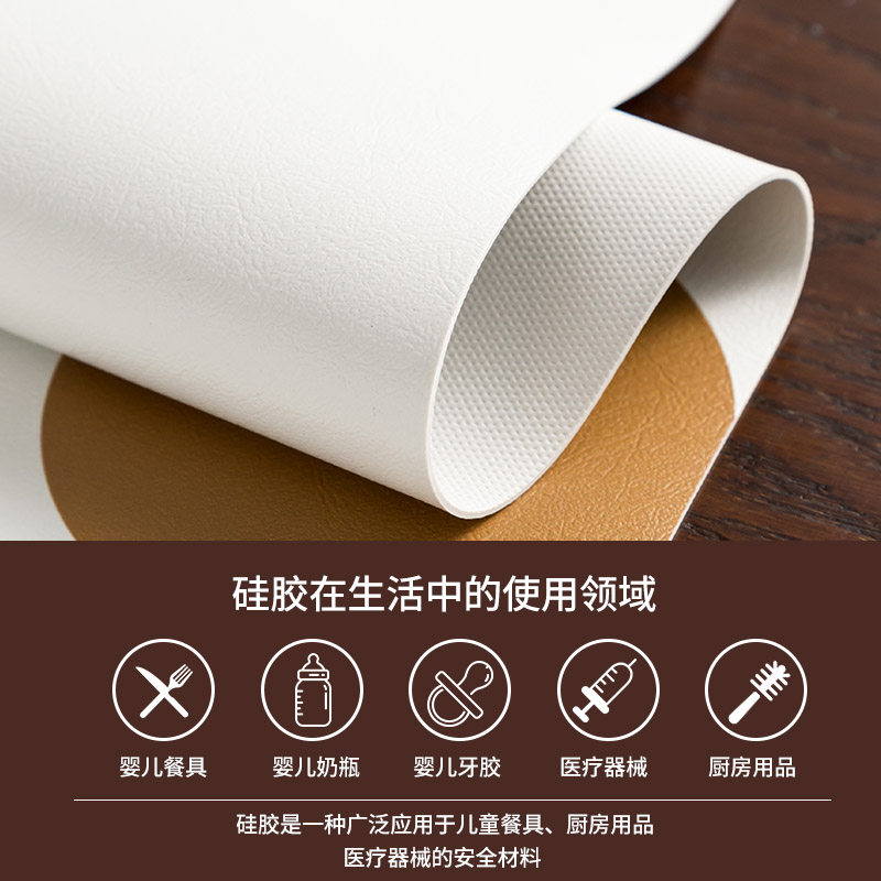 棋盘格弧形皮革桌垫防水防油免洗防烫硅胶餐桌布茶几垫台布电视柜