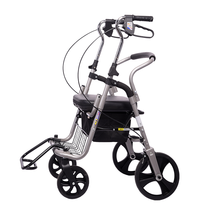 埃立娇老年人购物车手推车代步助行车四轮助步买菜车可坐折叠轮椅