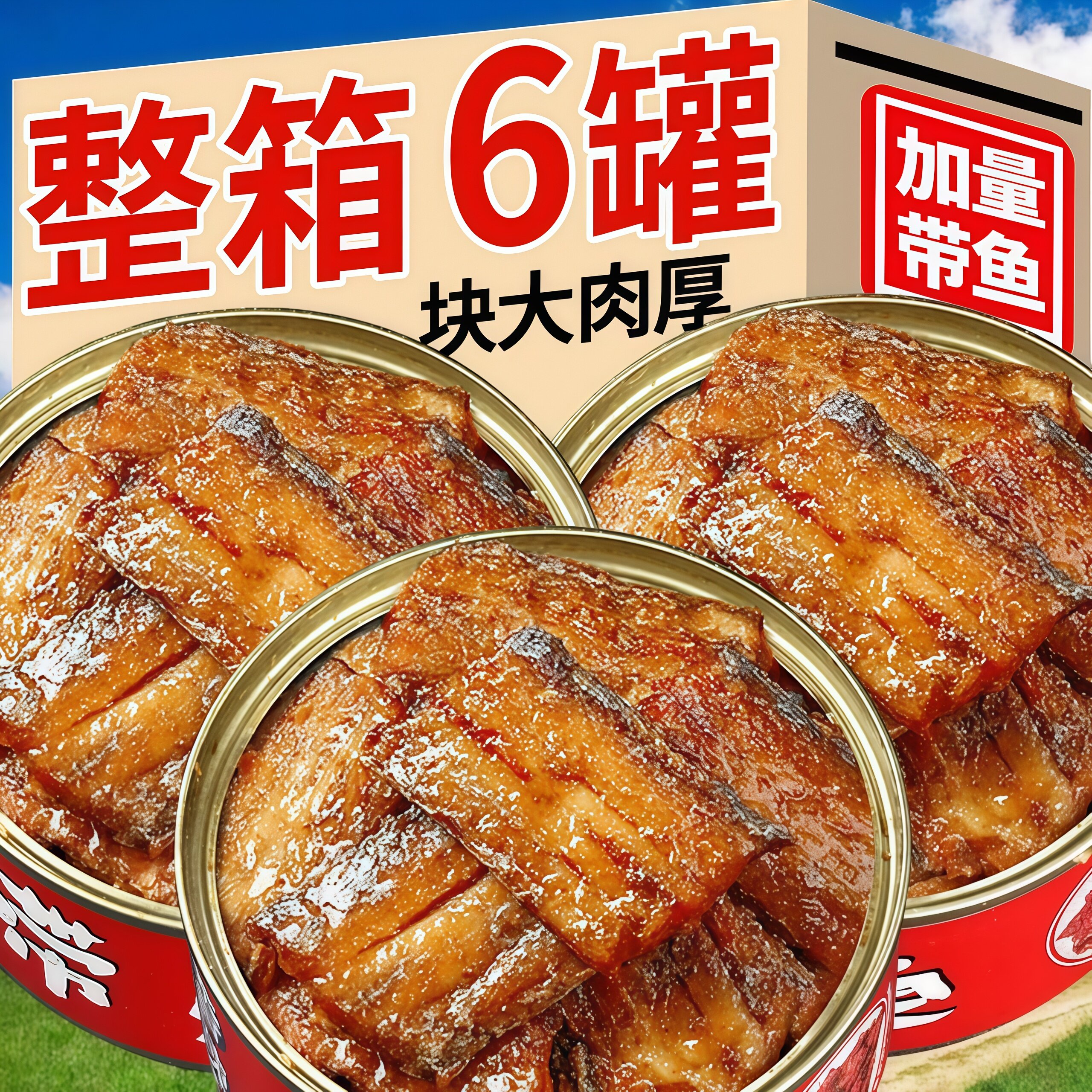 舟山深海五香带鱼罐头即食下饭菜图片