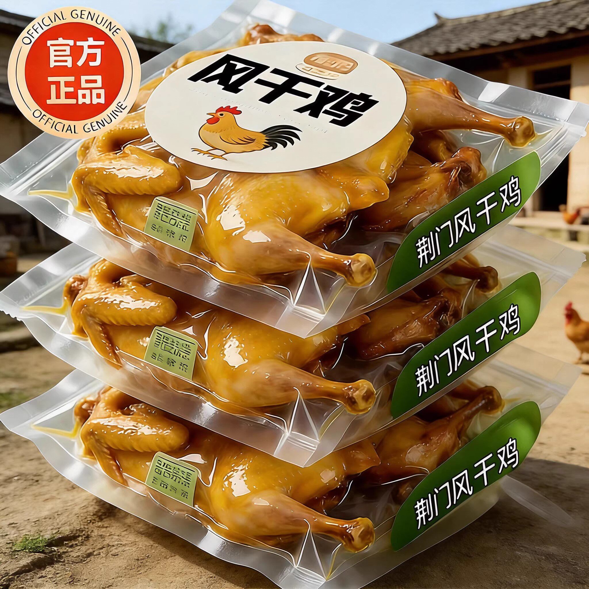 正宗湖北荆门十里铺风干鸡湖北荆门特产官方旗舰店纯散养土鸡整只