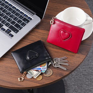 新款超薄零钱包真皮硬币小钱包女款轻薄小巧牛皮学生迷你便携小包