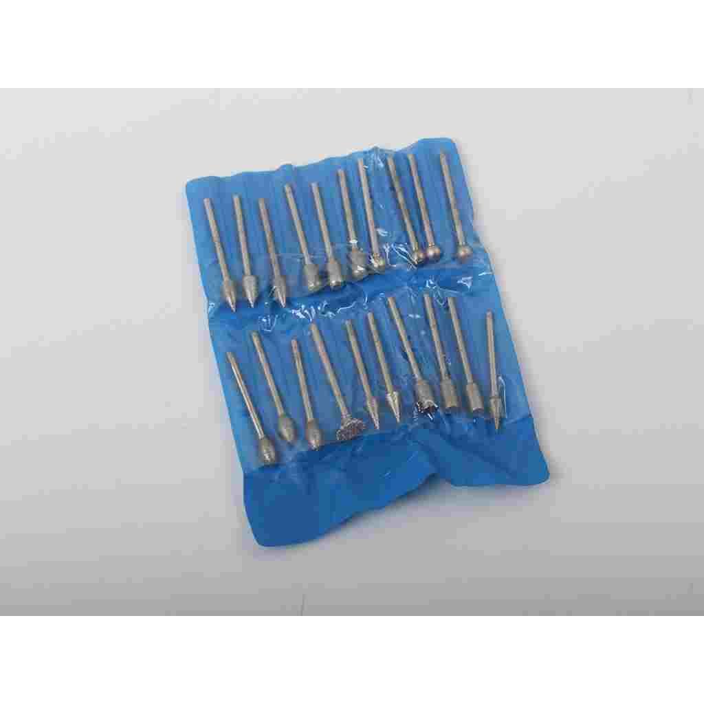 金刚石磨头玉石打磨3mm玉雕工具套装电磨金刚砂合金雕刻气动针棒