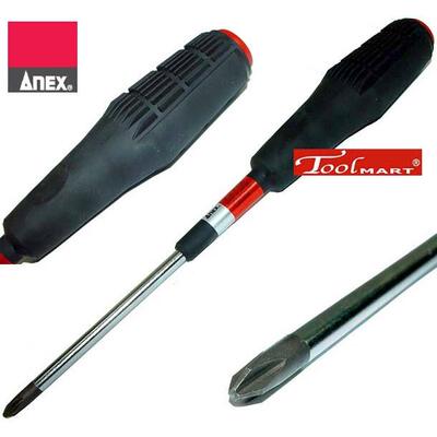 日本ANEX3900 防滑柄带磁十字 一字螺丝批起子 PH2*6.0*100/150mm