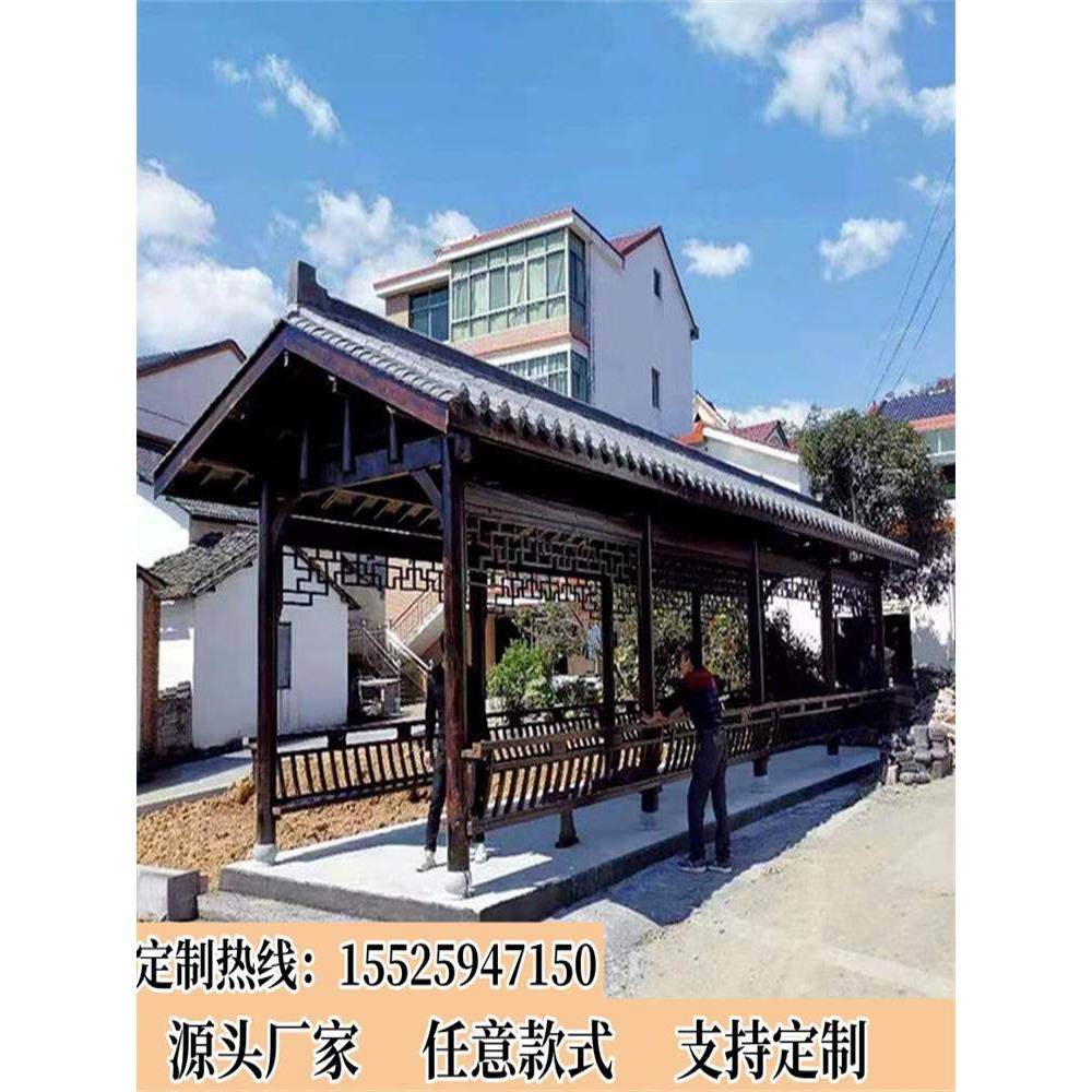 福建仿古长廊防腐木桥户