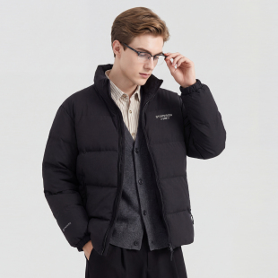 圣得西男士短款羽绒服2026年新款保暖加厚中老年商务休闲春装外套