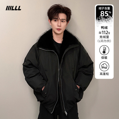 童锦程座山雕白鸭绒羽绒服