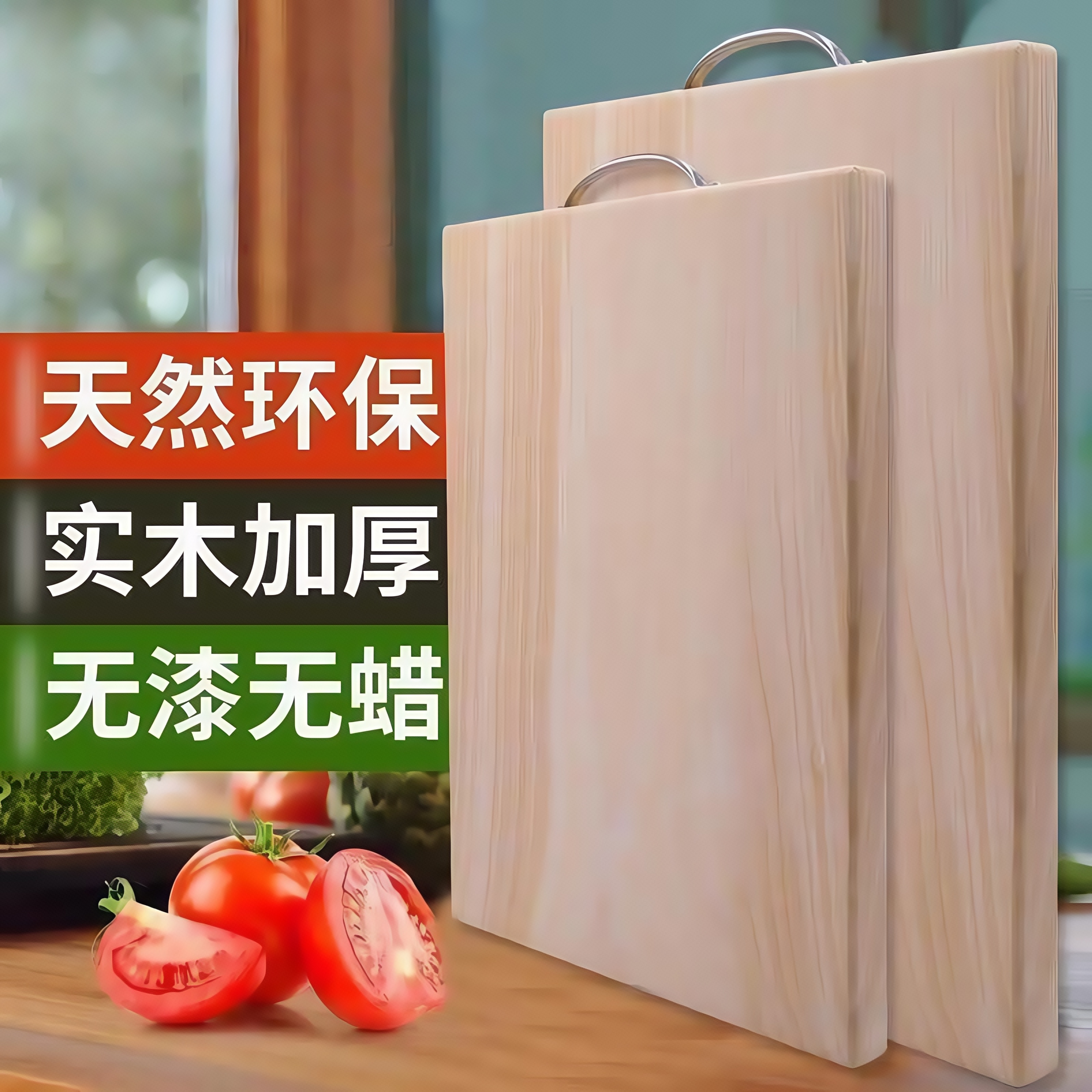 【旗舰店正品】实木整切菜板银杏木切菜板家用实木砧板白果树案板