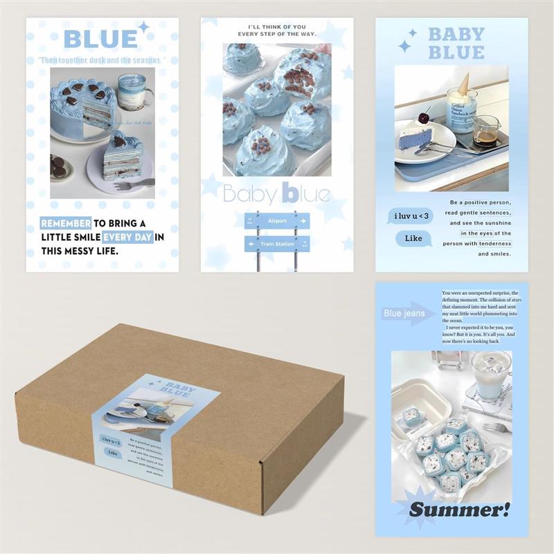 【天猫正品】手账diy材料ins风海盐蛋糕封口贴出卡打包烘焙不干胶贴纸素材毕业