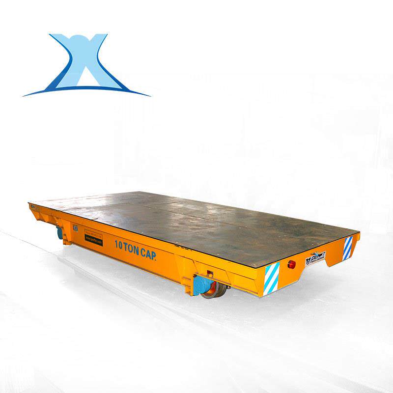 百特集装箱运输过跨轨道搬运车车间重型转运平板车