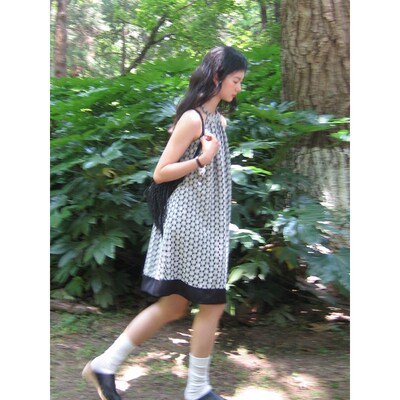 速发SC素舶  海百合摆重工法式挂乳遮副脖A 短款连衣裙