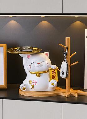 速发招收猫入户玄关放财纳摆件进门口乔柜客厅鞋迁新房家居装饰品