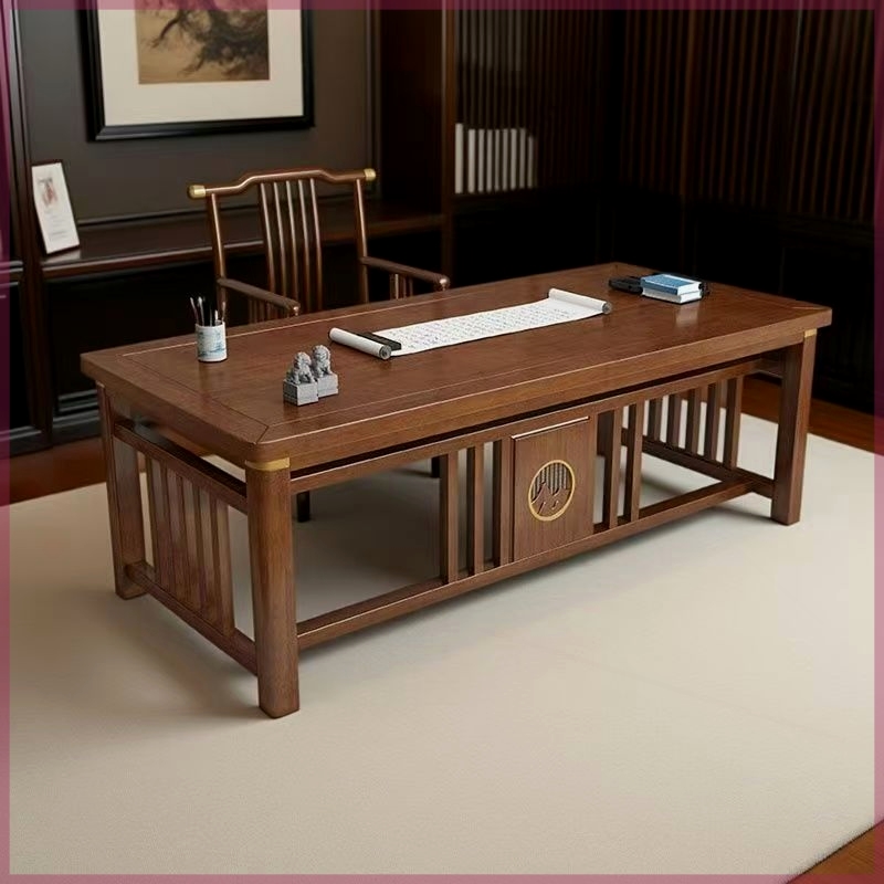 电脑桌办公桌学习桌书桌写字台诊桌桌面新中式书桌医院书法桌子椅