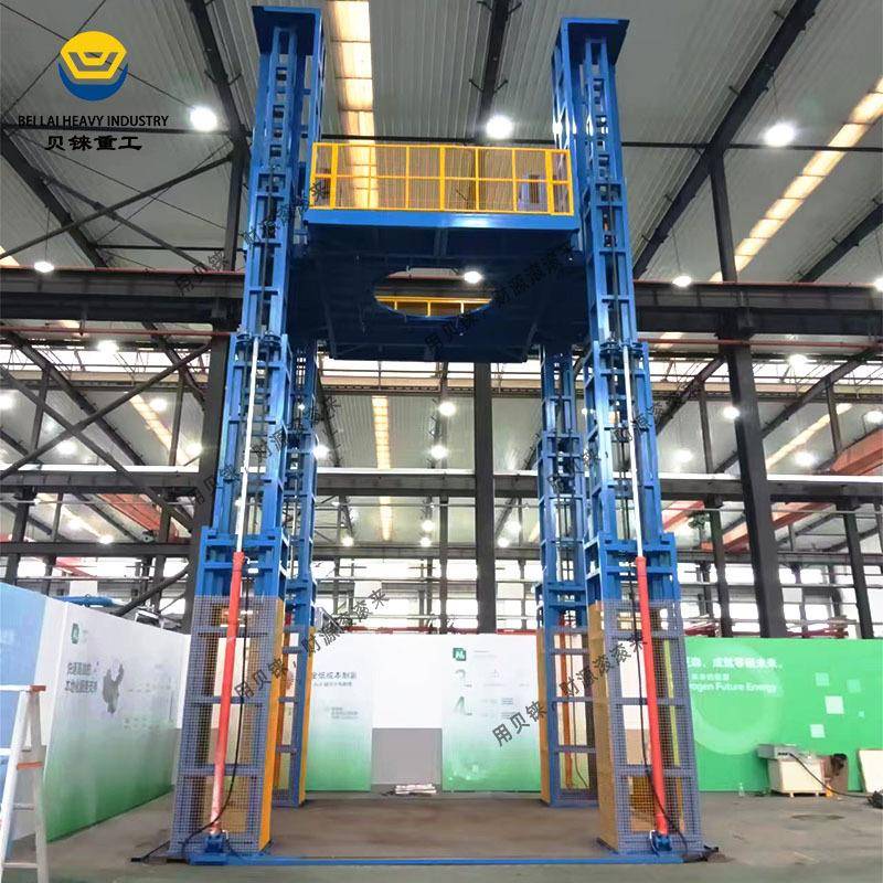 氢能装配升降机电解槽四柱多级升降平台液压自锁分段载人装配平台