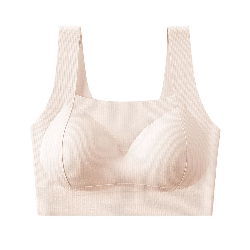 春夏薄款无痕内衣小胸聚拢上托收副乳固定杯美P背心式轻运动风文