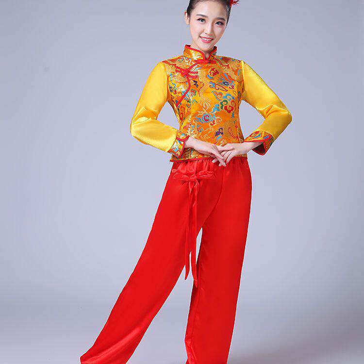 打鼓服水鼓秧歌开场扇子现代腰鼓灯笼舞蹈演出服装中国风成人男女