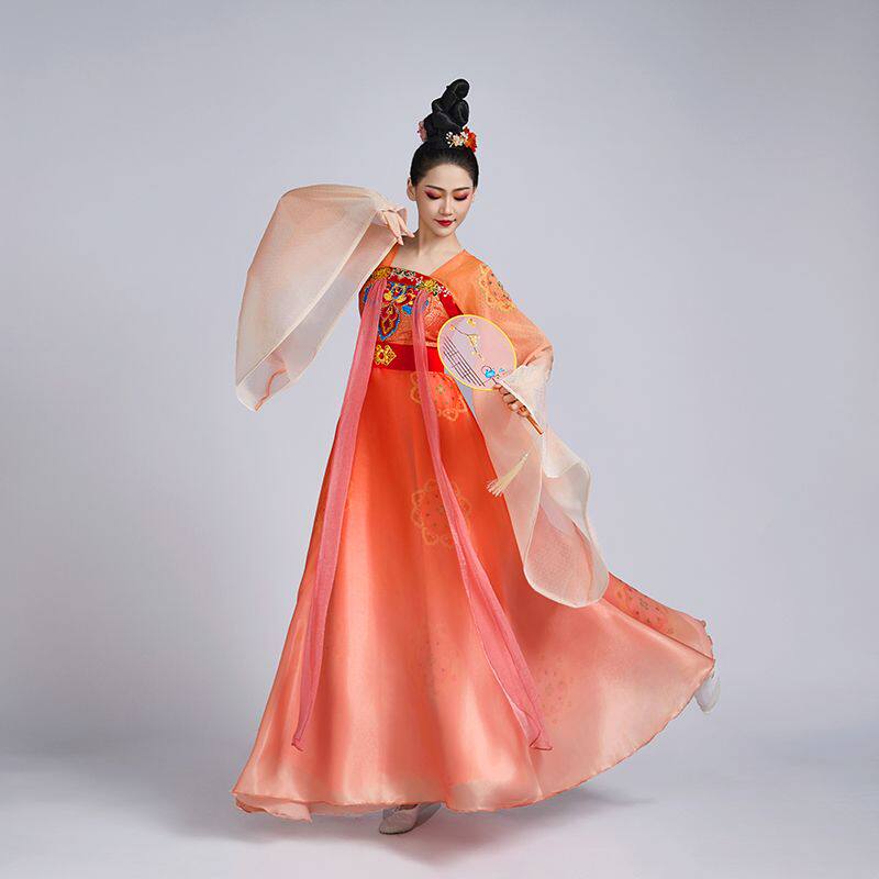 汉唐广袖古典舞演出服女飘逸中国风古装仙气汉服襦裙艺考舞蹈服装