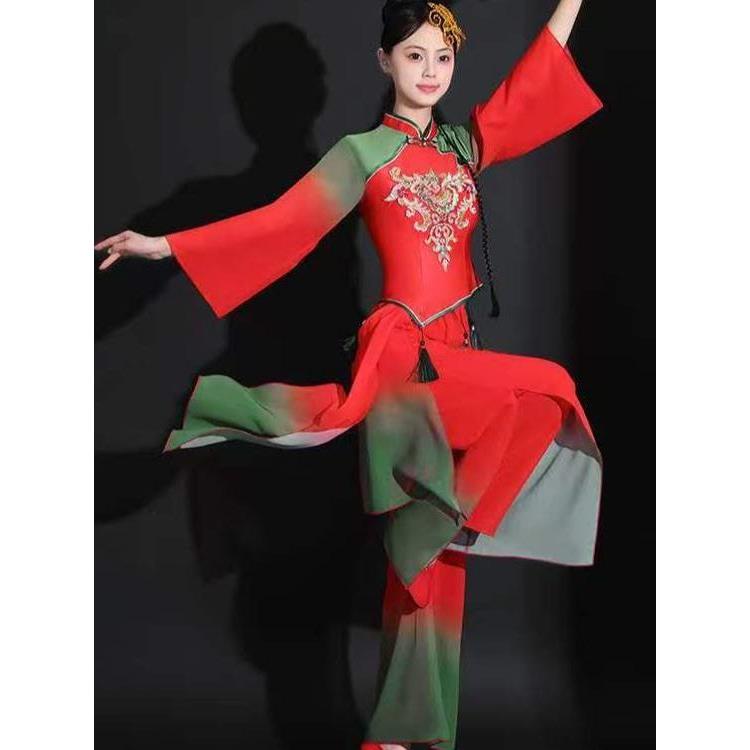 新款胶州秧歌服新款东北沂水源民族风演出服套装舞台表演服套套装