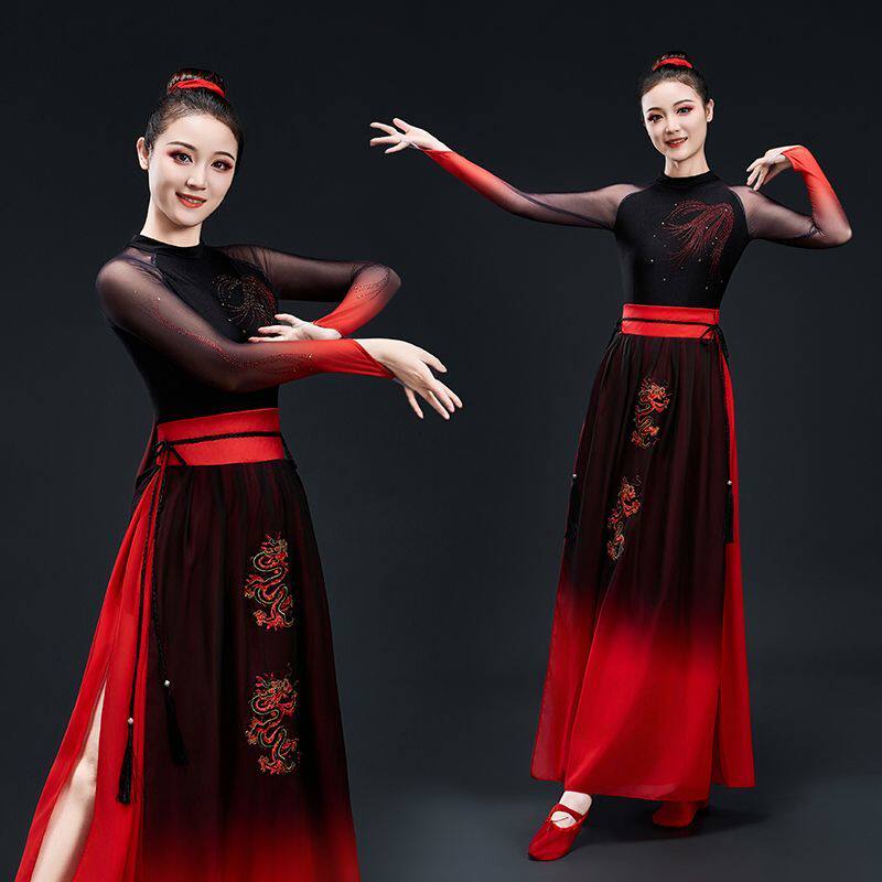 中国爵士古典舞蹈服装侠客行汉服古装像王行舞蹈演出服打鼓服表演