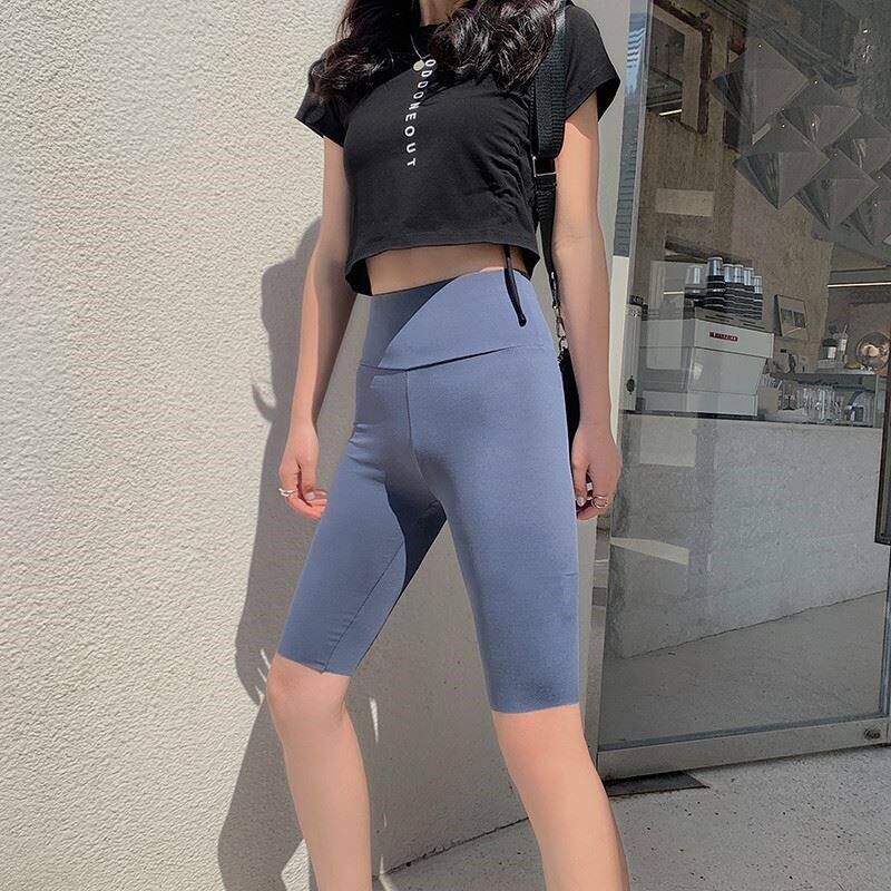 泳裤女士高腰长款五分防走光尴尬平角速干四角黑色打底单独卖夏装