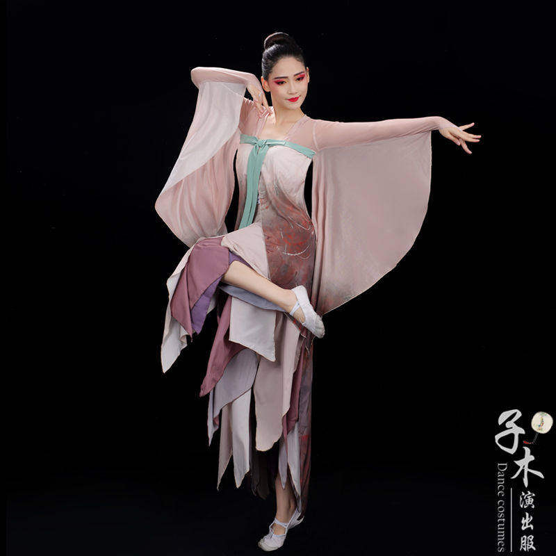 和离书舞蹈服古典舞演出服飘逸花瓣裙艺考剧目金刚舞蹈王诗意同款
