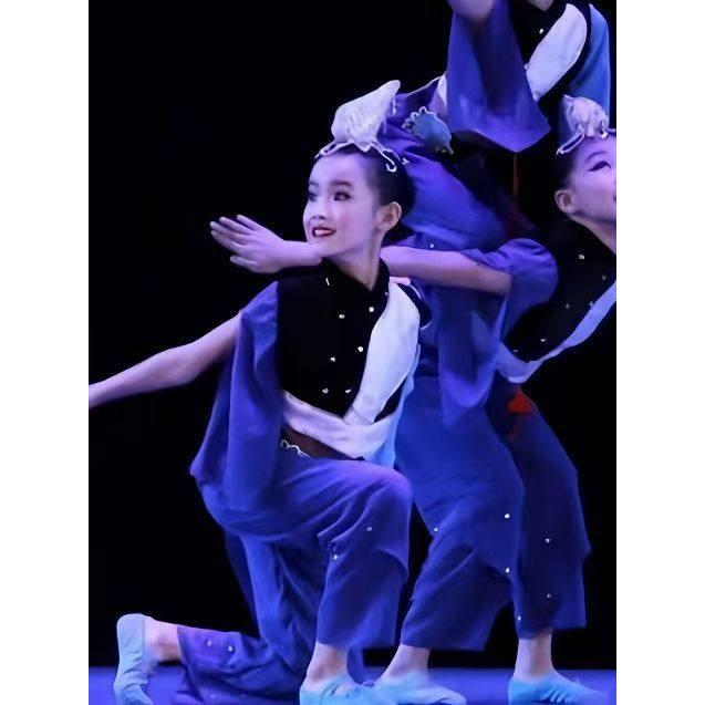 成人桃李杯演出服儿童民族舞蹈服秧歌古典舞蹈服喜鹊叫喳喳民族舞