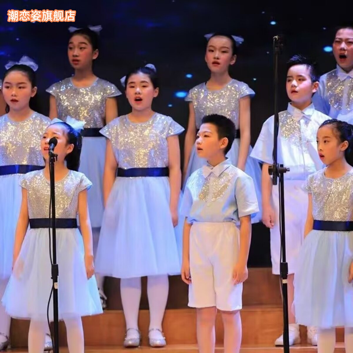 儿童演出服中小学生毕业大合唱团女童合唱礼服男童诗歌朗诵表演服