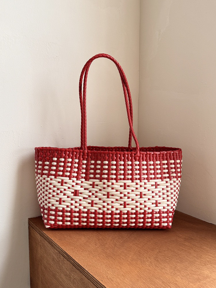 「Ohyoudo」新款编织包/百搭慵懒沙滩包设计感菜篮子包单肩包