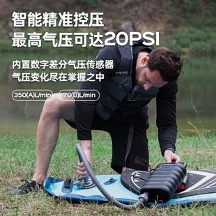 热销电动充气泵冲浪划水板桨板车载直流增压充气泵12VV露营帐篷打