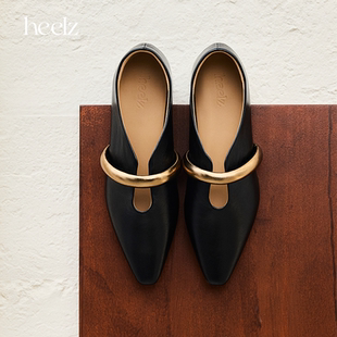 heelz设计师手工鞋履 |金条U口羊皮奶奶鞋 1.5 公分