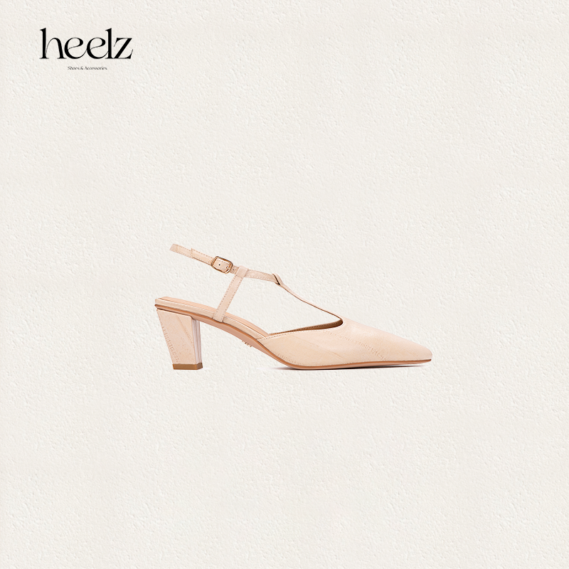 heelz设计师鞋履 |梯形跟鳗鱼纹羊皮玛丽珍5.8公分