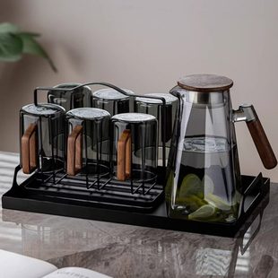 轻奢套装 水壶家用客厅凉水壶水待客杯套装 冷水壶具茶杯玻璃乔迁具