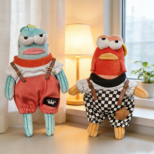 可爱比奇堡居民丑鱼打工鱼瘫瘫鱼衣服西游记唐僧沙和尚娃衣15cm萌